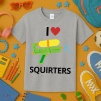 I Heart Squirters Funny Water Gun Kids T-Shirt thumb 3