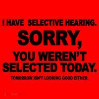 I Have Selective Hearing You Werent Selected Today Funny Santa Hat thumb 1