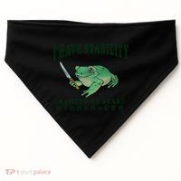 I Have Stability Ability To Stab Funny Frog USA-Made Doggie Bandana thumb 0