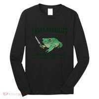 I Have Stability Ability To Stab Funny Frog Long Sleeve Shirt thumb 0