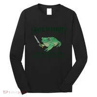 I Have Stability Ability To Stab Funny Frog Long Sleeve Shirt thumb 0