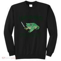 I Have Stability Ability To Stab Funny Frog Sweatshirt thumb 0