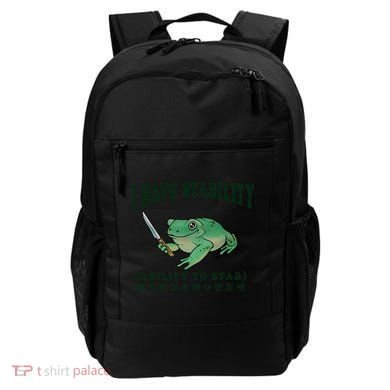 I Have Stability Ability To Stab Funny Frog Backpack