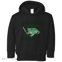 I Have Stability Ability To Stab Funny Frog Toddler Hoodie thumb 0