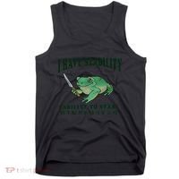 I Have Stability Ability To Stab Funny Frog Tank Top thumb 0
