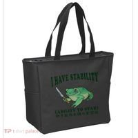 I Have Stability Ability To Stab Funny Frog Tote Bag thumb 2