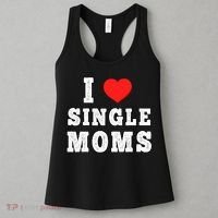 I Heart Single Moms Funny I Love Single Mommy Women's Tank Top thumb 3