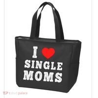 I Heart Single Moms Funny I Love Single Mommy Tote Bag thumb 3