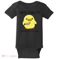 I Have Stability Ability To Stab Funny Meme Sayings Baby Bodysuit thumb 0