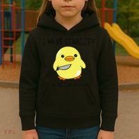 I Have Stability Ability To Stab Funny Meme Sayings Kids Hoodie thumb 3