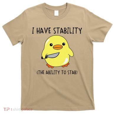 I Have Stability Ability To Stab Funny Meme Sayings T-Shirt