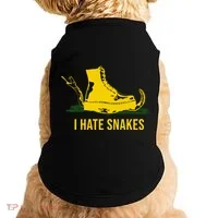 I Hate Snakes Don't Thread On Me Flag Doggie Tank thumb 0