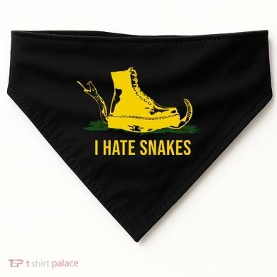 I Hate Snakes Don't Thread On Me Flag USA-Made Doggie Bandana