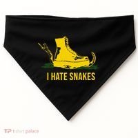 I Hate Snakes Don't Thread On Me Flag USA-Made Doggie Bandana thumb 0