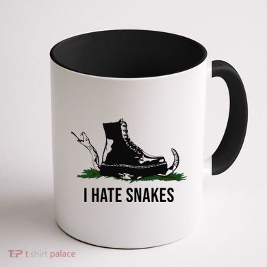 I Hate Snakes Don't Thread On Me Flag Coffee Mug back