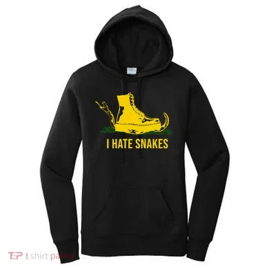 I Hate Snakes Don't Thread On Me Flag Women's Hoodie