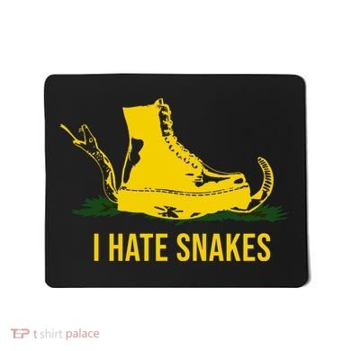 I Hate Snakes Don't Thread On Me Flag Mousepad