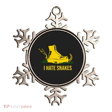 I Hate Snakes Don't Thread On Me Flag Ornament
