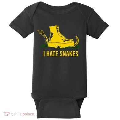 I Hate Snakes Don't Thread On Me Flag Baby Bodysuit