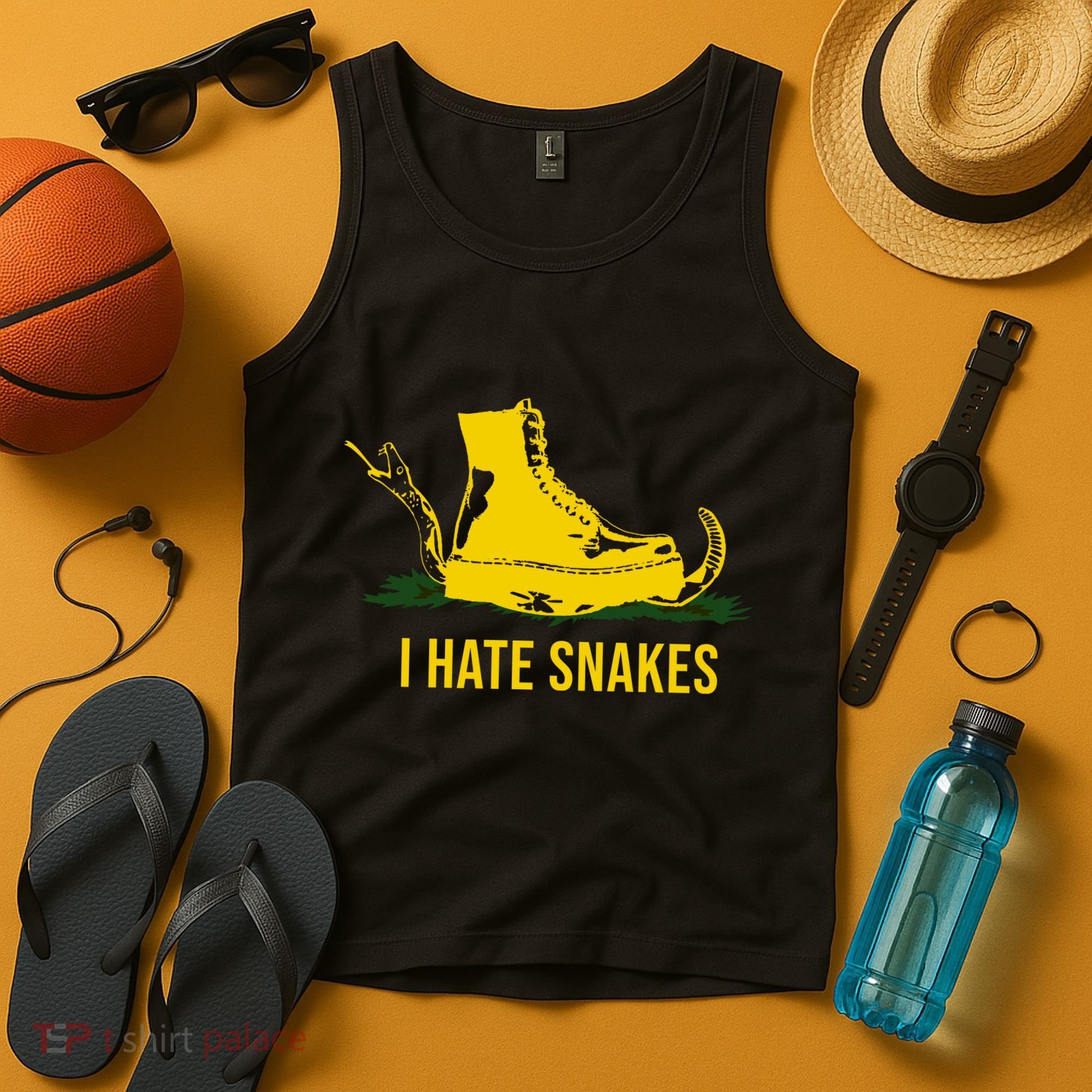 I Hate Snakes Don't Thread On Me Flag Tank Top
