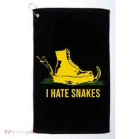I Hate Snakes Don't Thread On Me Flag Golf Towel thumb 0