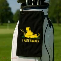 I Hate Snakes Don't Thread On Me Flag Golf Towel thumb 2