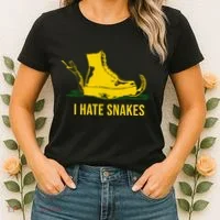 I Hate Snakes Don't Thread On Me Flag Women's T-Shirt thumb 2