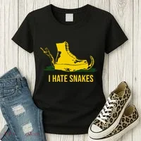 I Hate Snakes Don't Thread On Me Flag Women's T-Shirt thumb 3