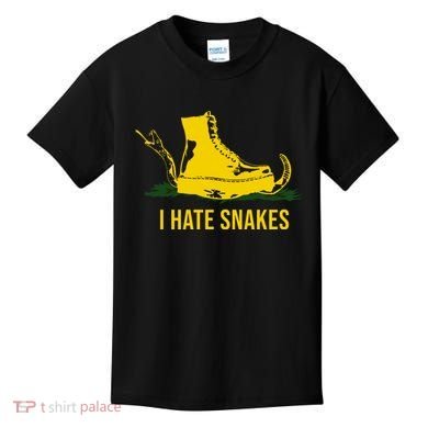 I Hate Snakes Don't Thread On Me Flag Kids T-Shirt