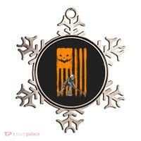 Ice Hockey Skeleton Halloween Boys American Pumpkin Flag Gift Ornament thumb 0