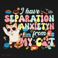 I Have Separation Anxiety From My Cat Pet Lover Women's Hoodie thumb 2