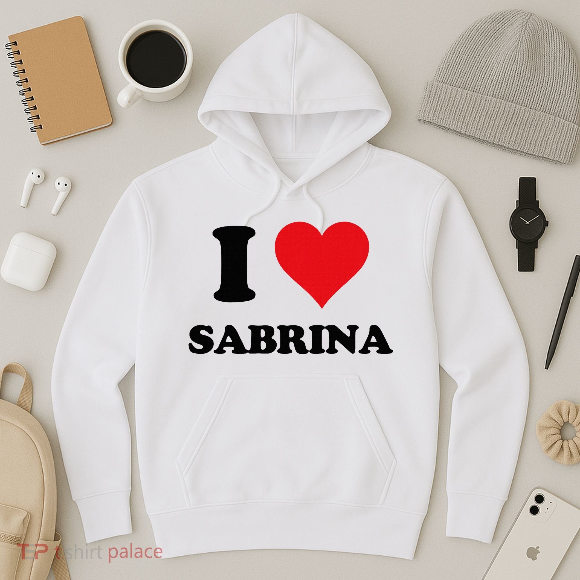 I Heart Sabrina First Name I Love Personalized Stuff Hoodie