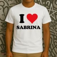 I Heart Sabrina First Name I Love Personalized Stuff T-Shirt thumb 3