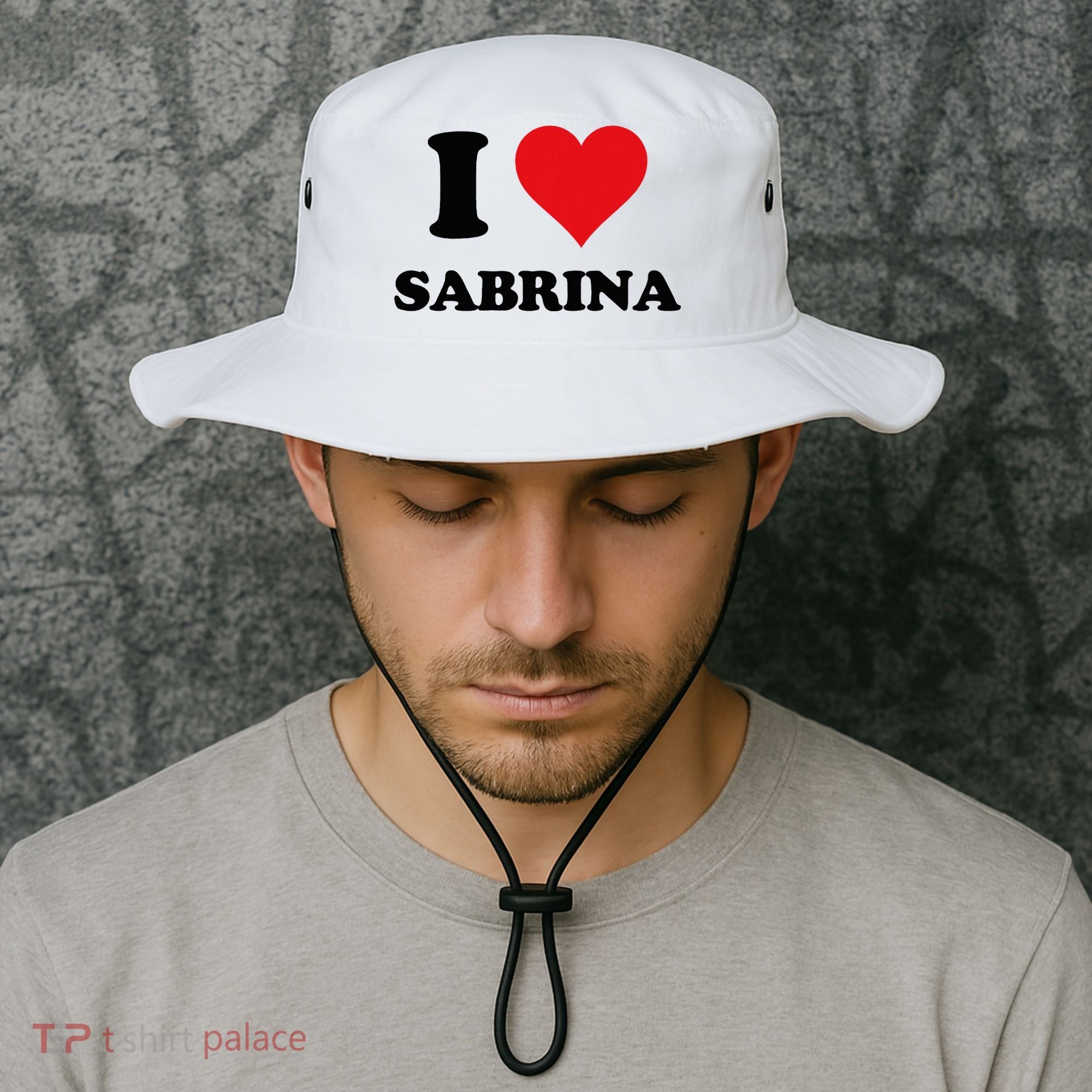 I Heart Sabrina First Name I Love Personalized Stuff Bucket Hat