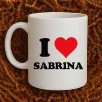 I Heart Sabrina First Name I Love Personalized Stuff Coffee Mug thumb 2