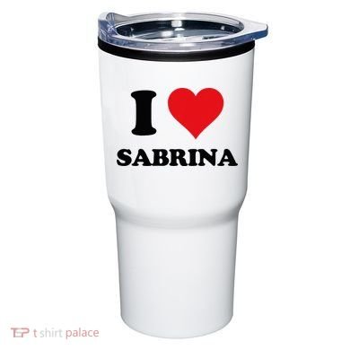 I Heart Sabrina First Name I Love Personalized Stuff Tumbler