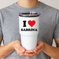 I Heart Sabrina First Name I Love Personalized Stuff Tumbler thumb 2