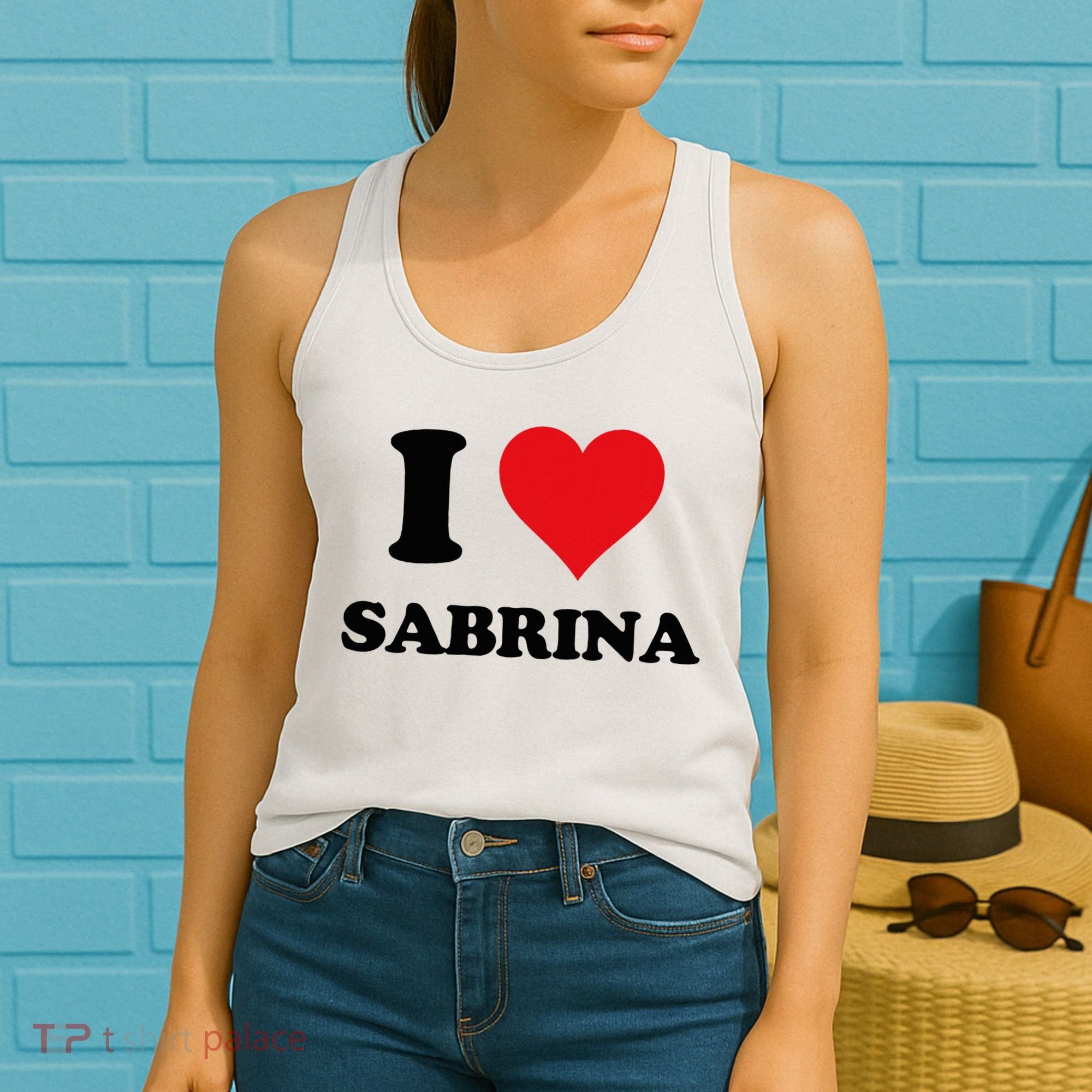 I Heart Sabrina First Name I Love Personalized Stuff Women's Tank Top