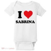 I Heart Sabrina First Name I Love Personalized Stuff Baby Bodysuit thumb 0