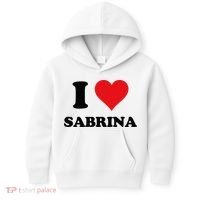 I Heart Sabrina First Name I Love Personalized Stuff Kids Hoodie thumb 0