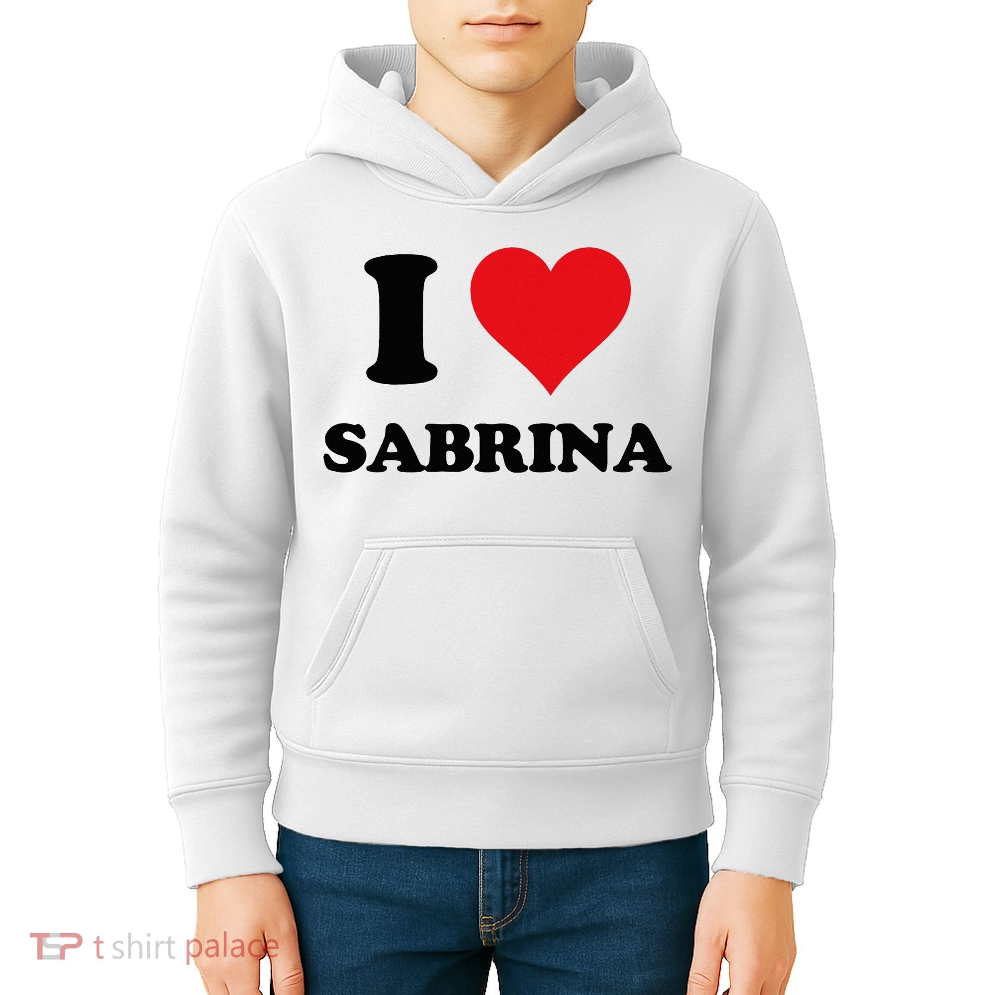 I Heart Sabrina First Name I Love Personalized Stuff Kids Hoodie