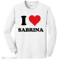 I Heart Sabrina First Name I Love Personalized Stuff Kids Long Sleeve Shirt thumb 0