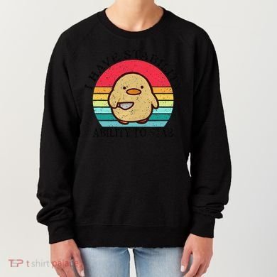 I Have Stability Ability To Stab Meme Funny Duck Retro Women's Sweatshirt