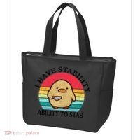 I Have Stability Ability To Stab Meme Funny Duck Retro Tote Bag thumb 3