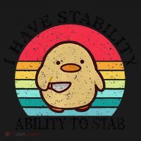 I Have Stability Ability To Stab Meme Funny Duck Retro Tote Bag thumb 4