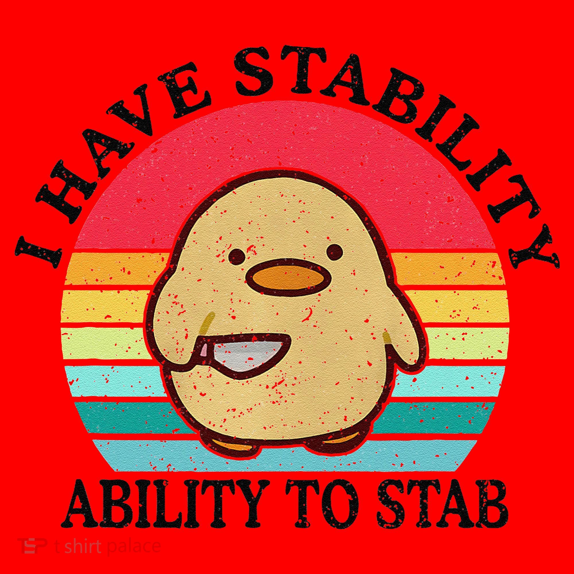 I Have Stability Ability To Stab Meme Funny Duck Retro Santa Hat