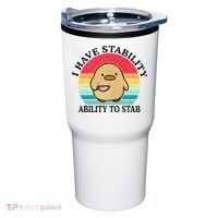 I Have Stability Ability To Stab Meme Funny Duck Retro Tumbler thumb 0