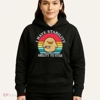 I Have Stability Ability To Stab Meme Funny Duck Retro Hoodie thumb 5