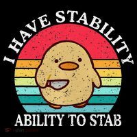 I Have Stability Ability To Stab Meme Funny Duck Retro Coffee Mug thumb 5