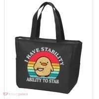 I Have Stability Ability To Stab Meme Funny Duck Retro Tote Bag thumb 3